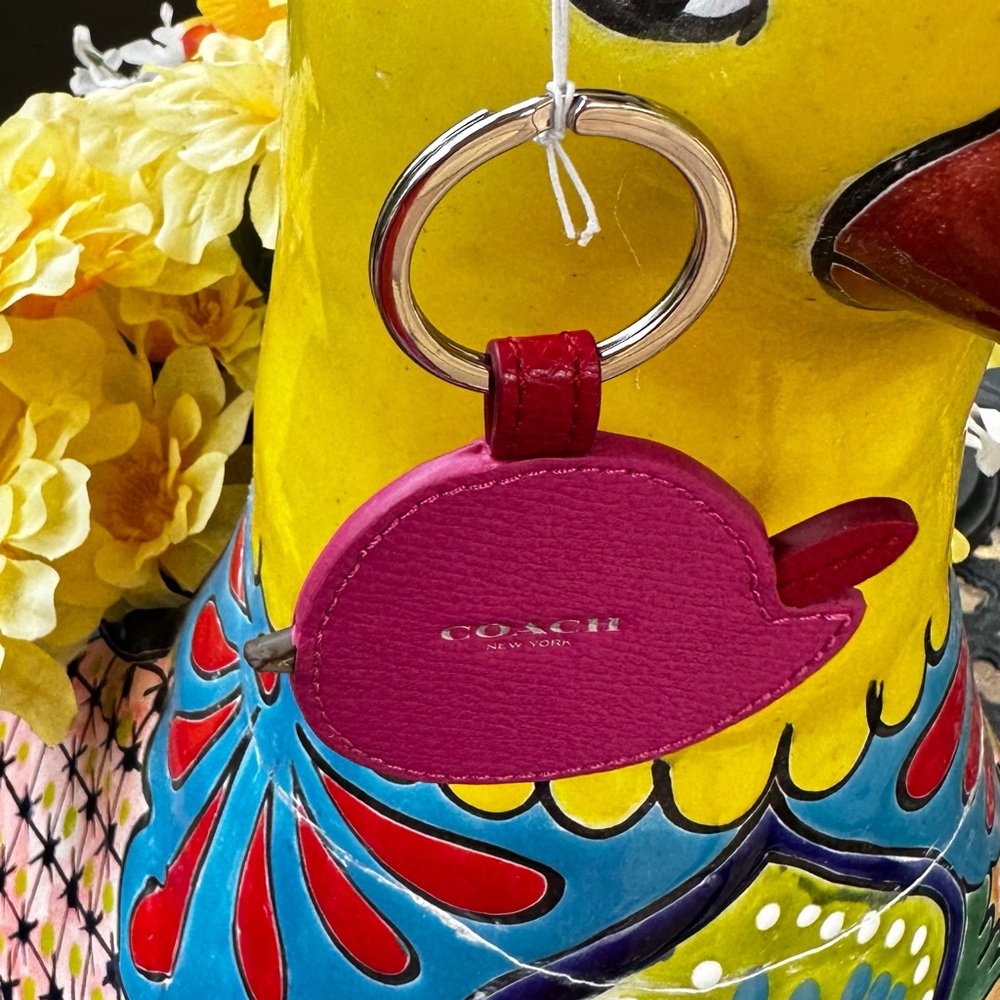 Coach Fuchsia Bird Keychain - Picture 6 of 9